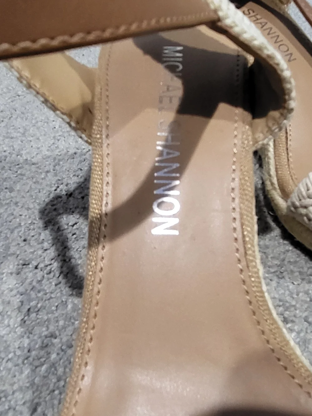 Michael Shannon Cream Braided Espadrille Wedge Sandals - Women's